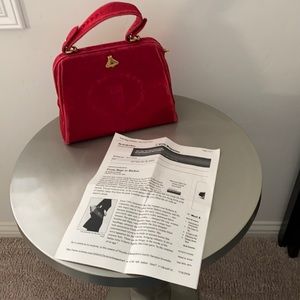 Vintage Roberto di Camerino  Red Velvet Handbag